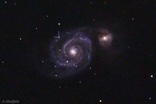 M51_Supernova_Abolfath (ابرنواختر کهکشان M51 درخشنده‌تر شده)