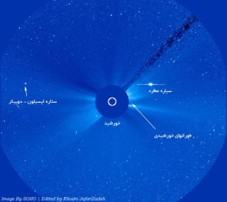 Soho_Mercury (عطارد در کنار خورشید)