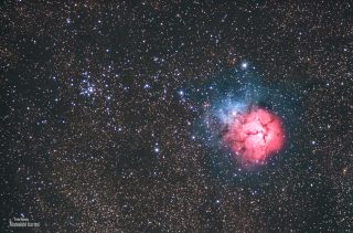 trifid nebula (سحابی سه تکه)